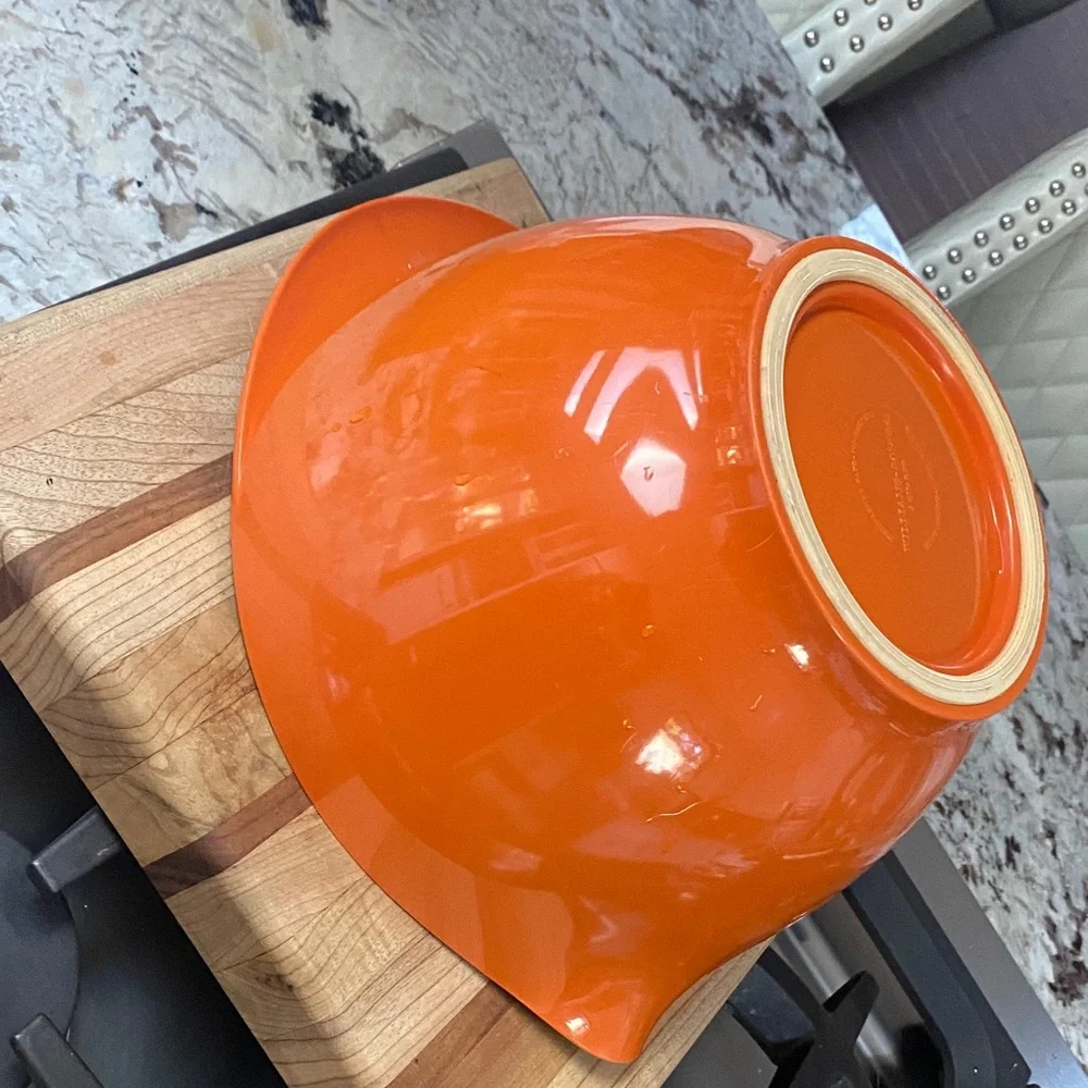 Williams Sonoma Vibrant Orange Mixing Bowl